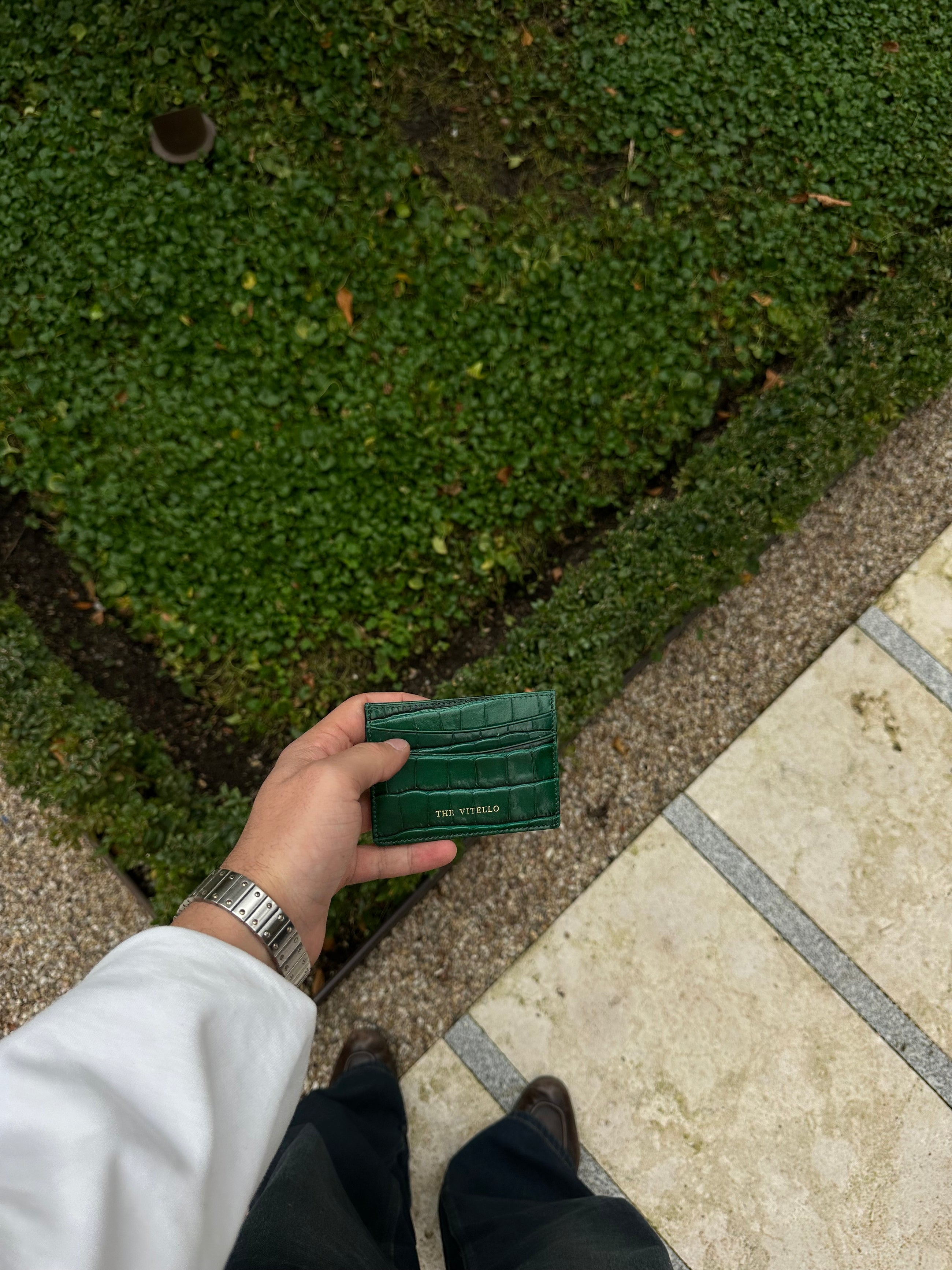 Green Leather Cardholder