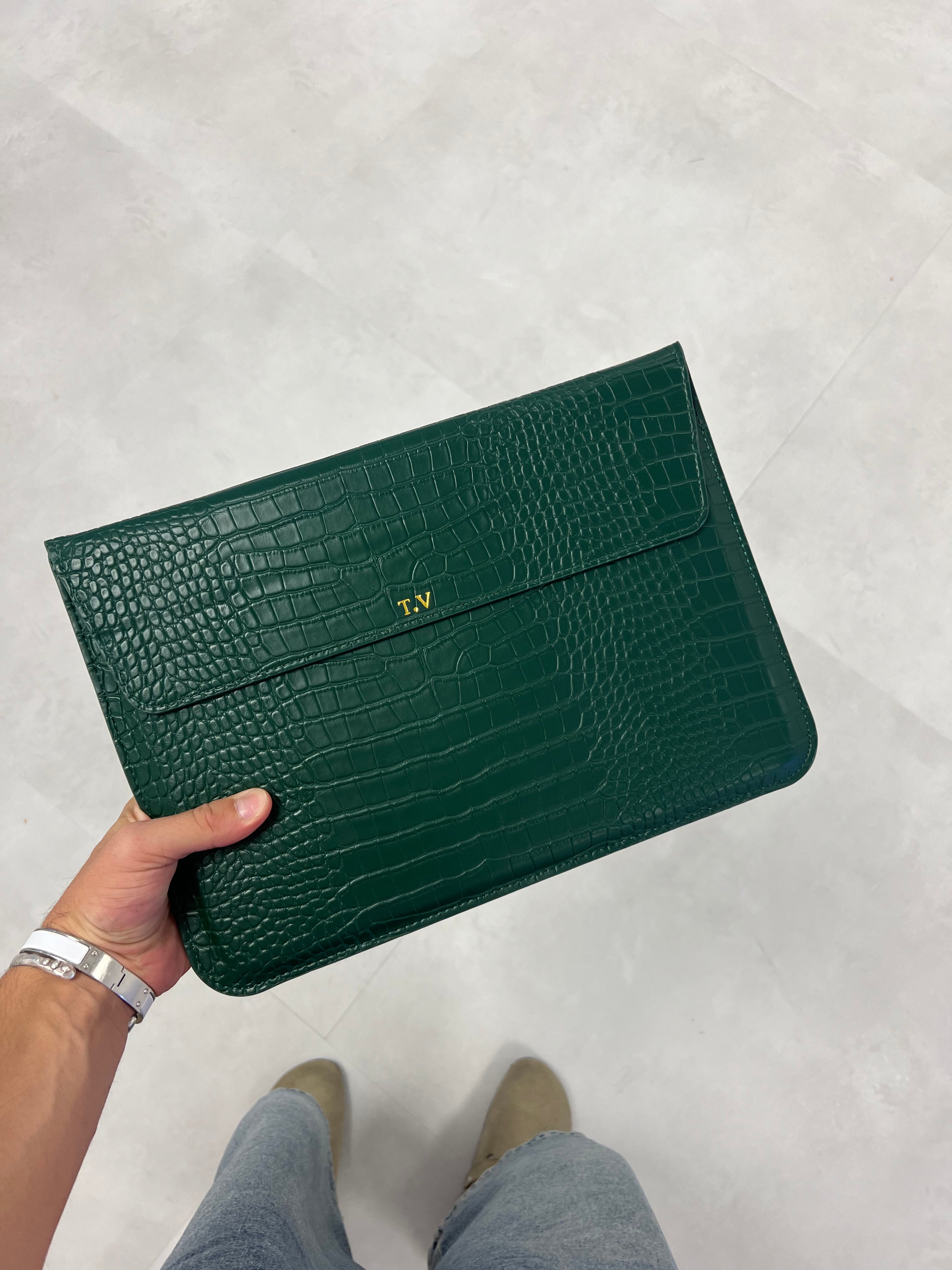 Croco Laptop Leather Case