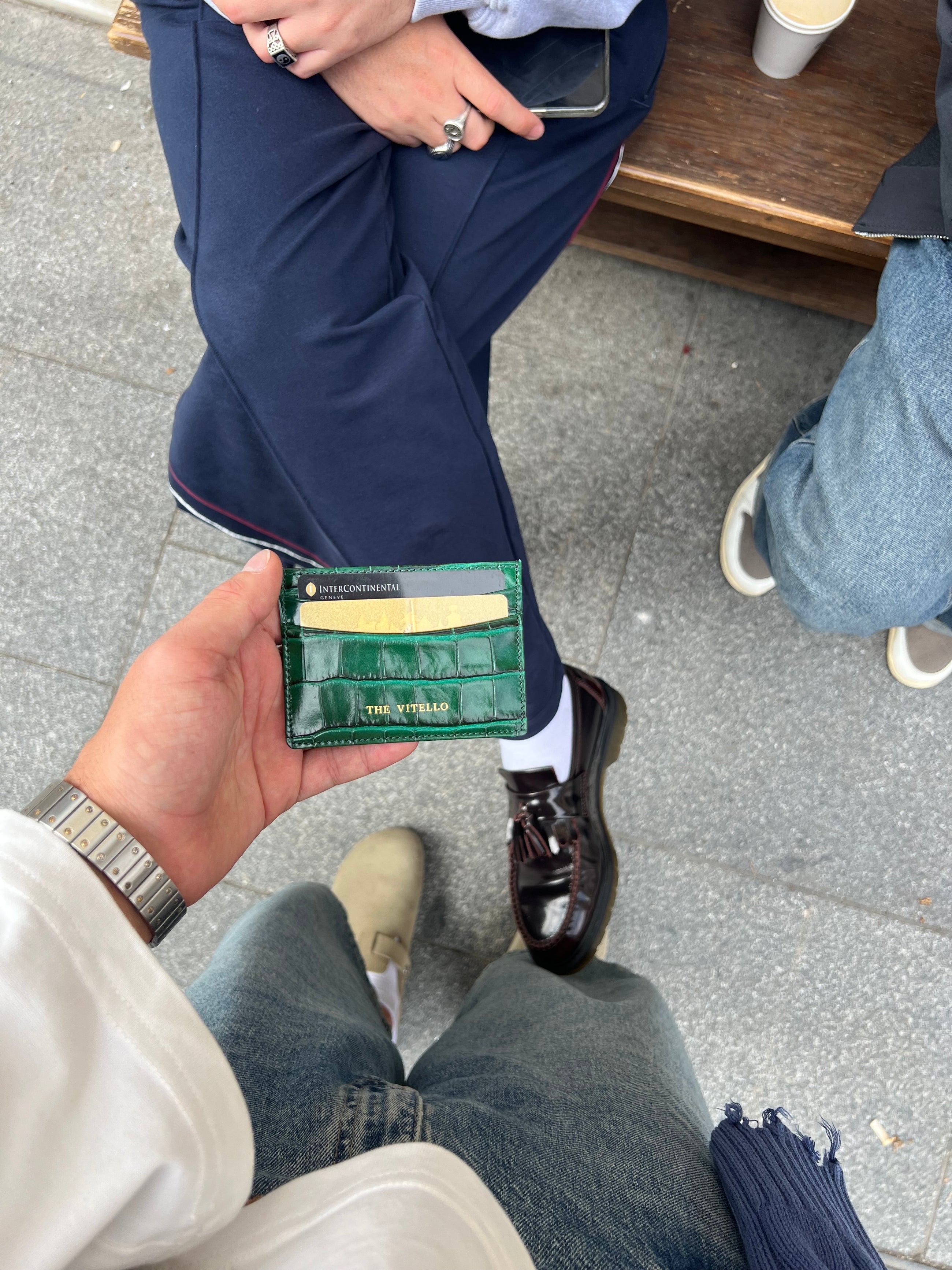 Green Leather Cardholder