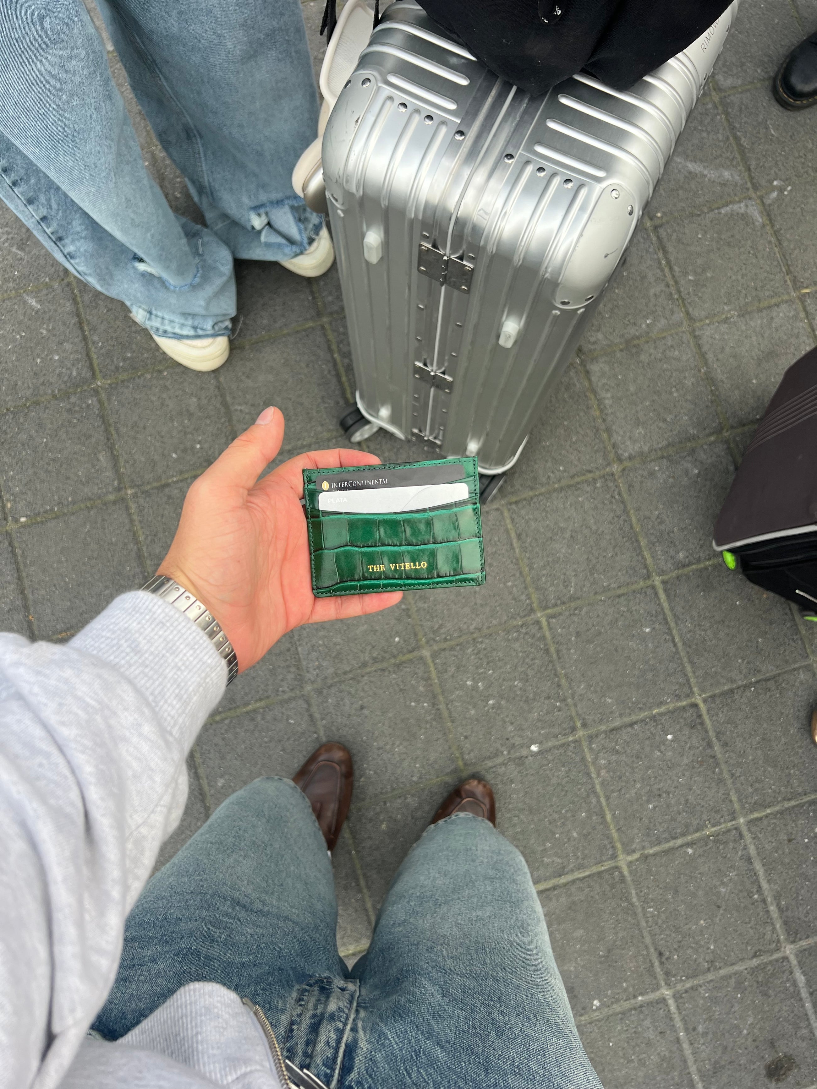 Green Leather Cardholder