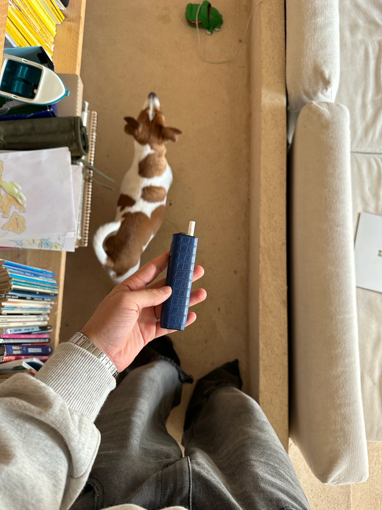 Vitello One Sapphire Croco Case — Compatible with ILUMA ONE