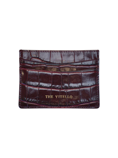Croco Leather Cardholder 